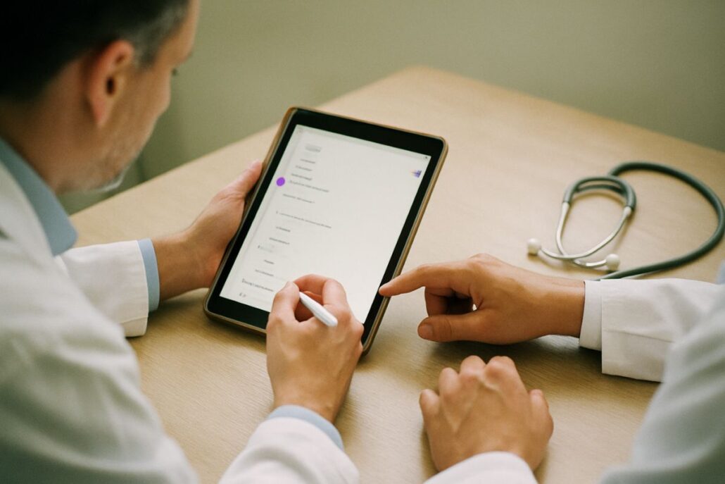 Prontuário Eletrônico da Plugmed no tablet